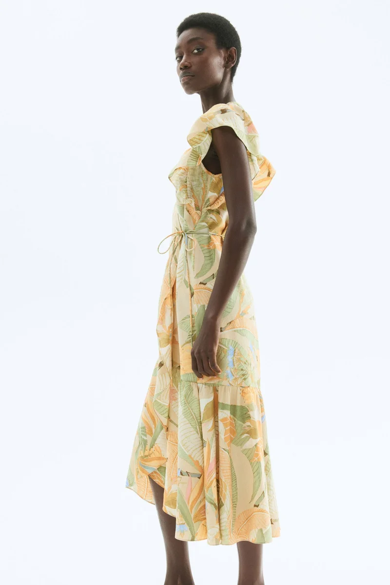 اتش اند ام فستان ملفوف بتصميم منقوش