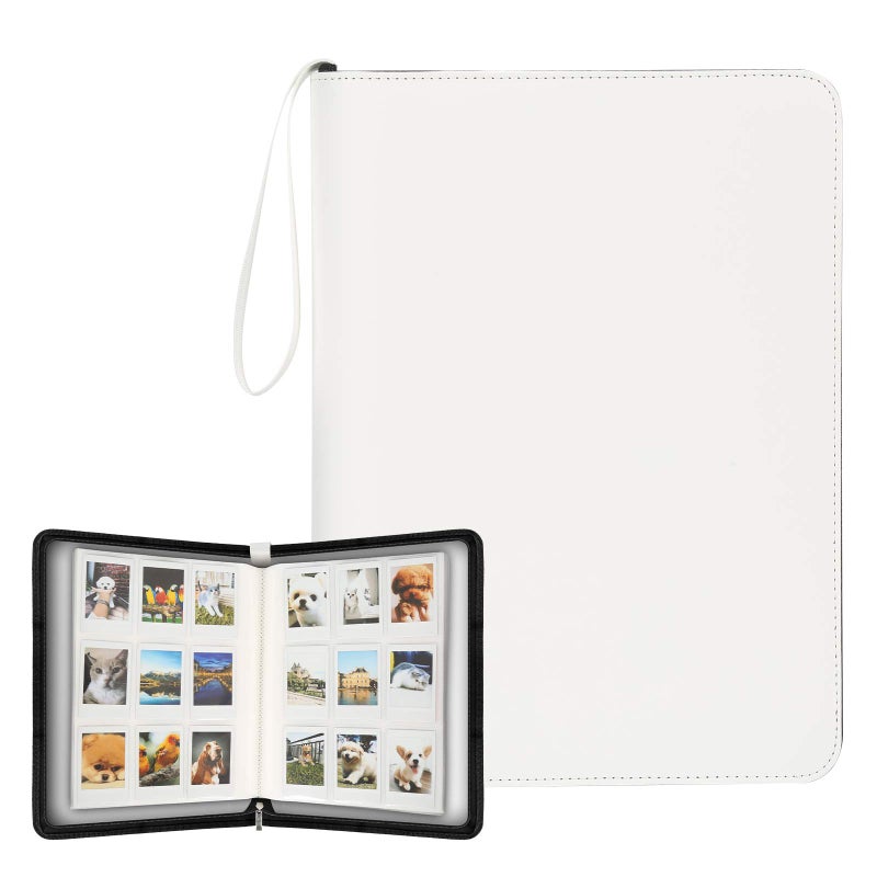 540 Pockets Photo Album for Fujifilm Instax Mini Camera Leather Cover Photo Album for Instax Mini 12 11 9 40 90 8 7 Evo LiPlay Instant Camera 2x3 Photo Albums White