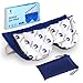 ZOMAPLE Heated Eye Mask Blue Soothing Moist Heat for Dry Tired Eyes Quick Microwave Prep Adjustable Strap Travel Pouch Plush Washable Cover Reusable CordFree Warm Compress for Eyes - Image 1