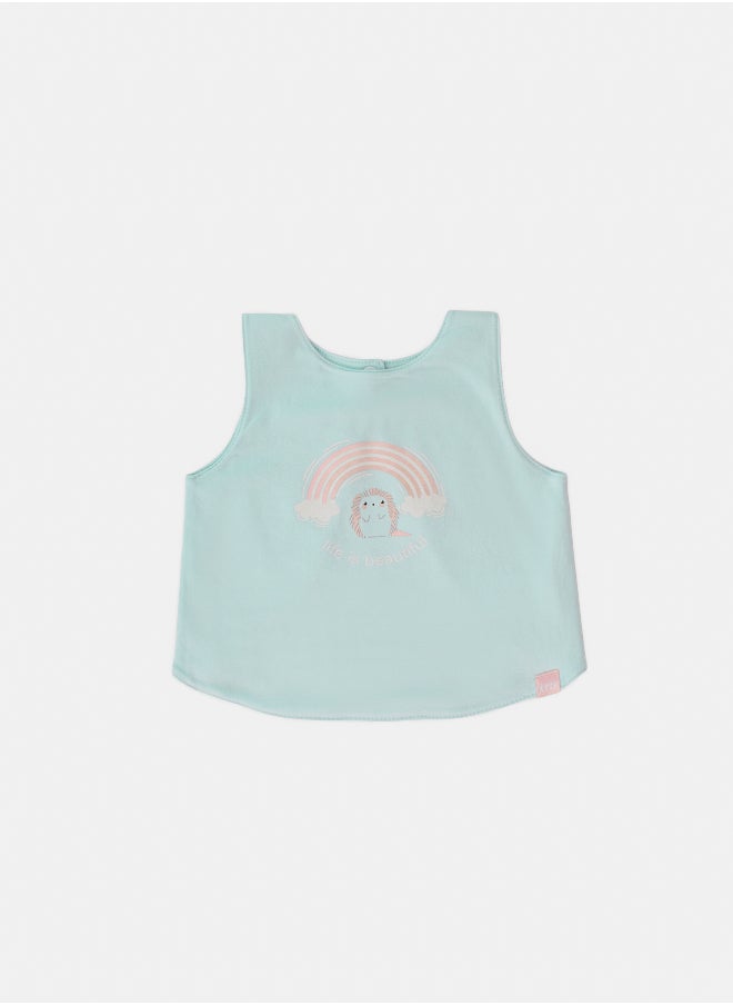 Junior Baby Girls Printed Shirt Bib  - Image 1