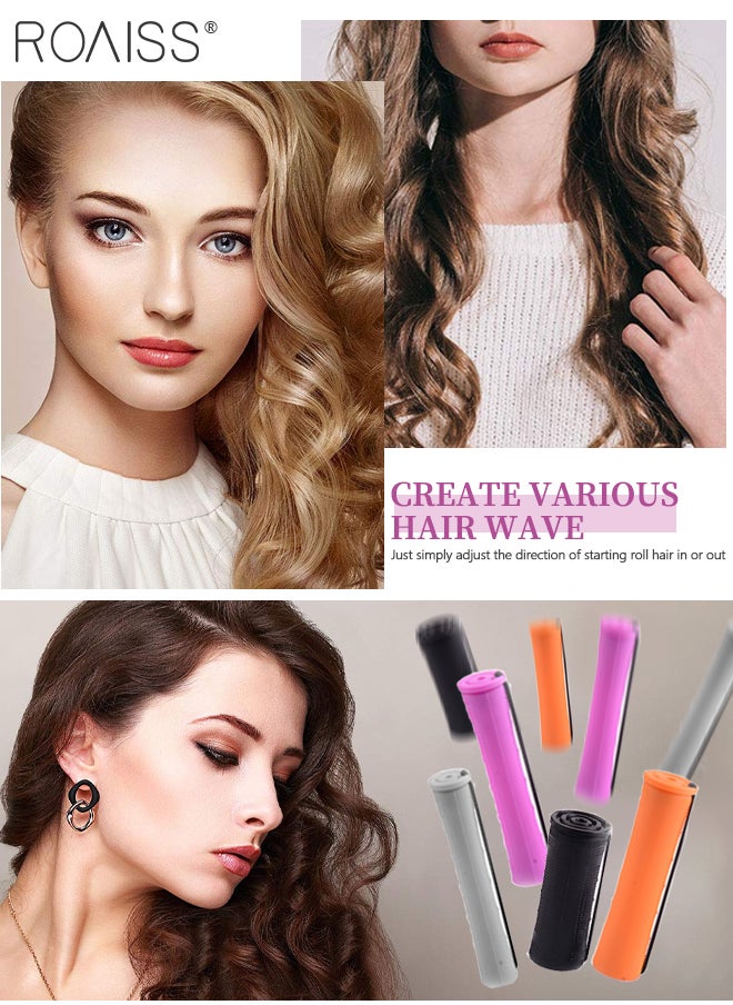 roaiss 72 Pcs Hair Perm Rods Set 4 Sizes Hair Rollers Hair Cold Wave Rods Hair Curler for Women Long Short Hair DIY Hairdressing Styling Tools with Steel Pintail Hair Comb (4 Colors)  - Image 5