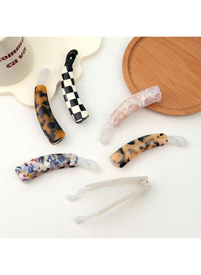 KLIVE Hair Clips for Women Stylish | Banana Clutcher Hair Clip Printed | Unbreakable Claw | Strong Hinges | Trendy Accessories | Ideal Gift (Multicolour)-Small (8.5 x 1.5 cm) - Image 1