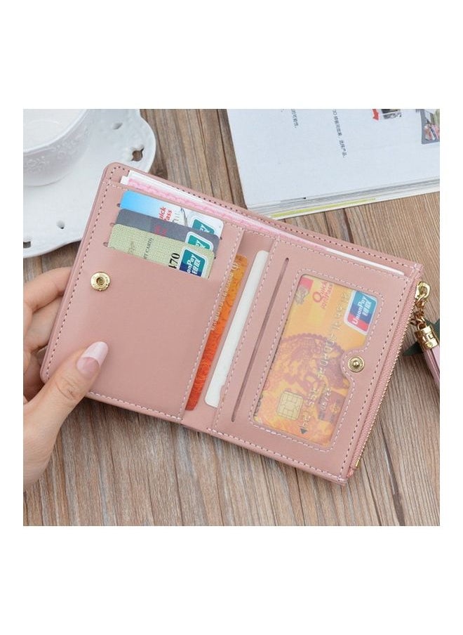 NIBEMINENT PU Zipper Coin Purse Pink/Brown  - Image 3