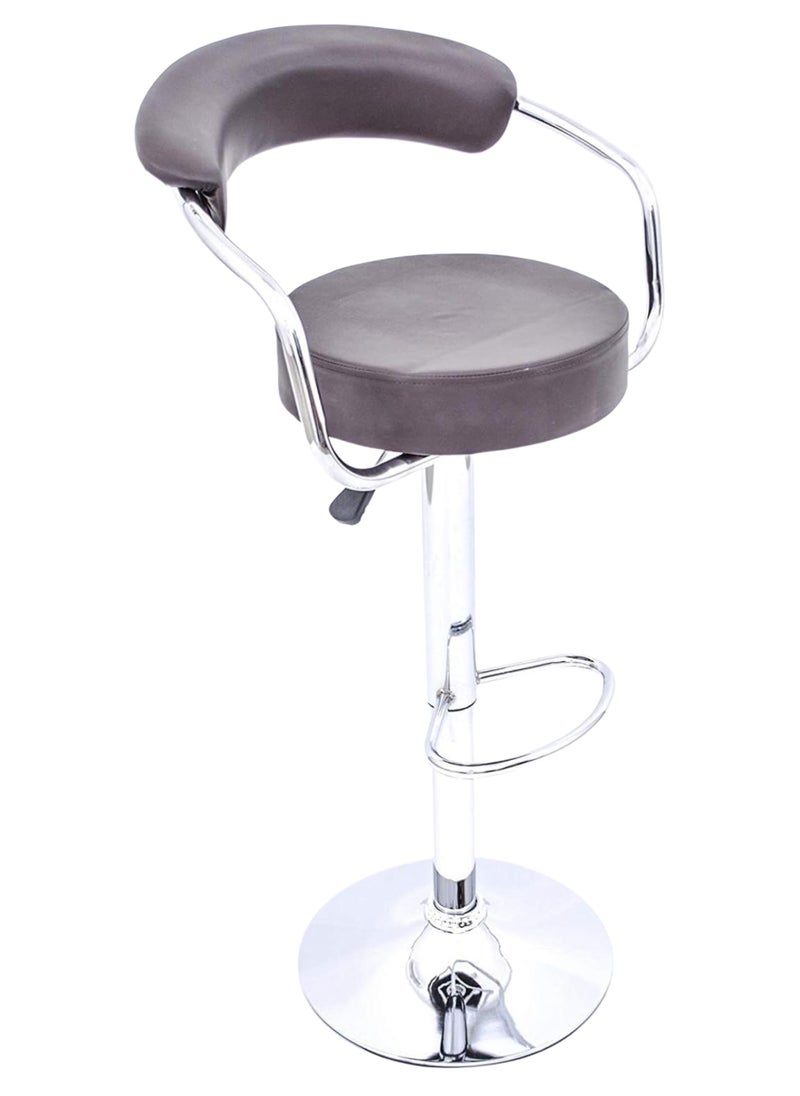 PixelsFurniture Pixels Furniture Adjustable Modern Design Swivel Leather Bar Stool for Home Kitchen with Backrest and Footrest  - Image 1