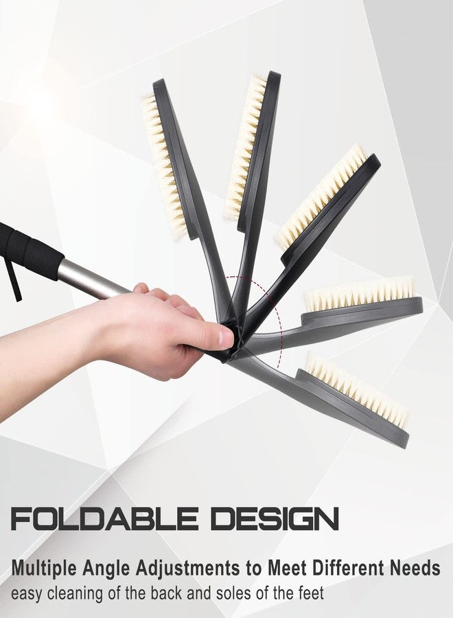 EASACE Body Brush for Back, Long Handle Bath Brush for Showering, Adjustable Head Back Scrubber, Shower Brush with Soft Bristles for Wet or Dry - Image 3