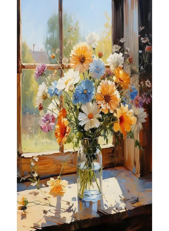 PRASIO Paint by Numbers Kit for Adults Beginner, Flower Easy Adult Paint by Number Kits on Canvas, DIY Acrylic Watercolor Oil Paint by Number for Adults for Home Decor Gift 16x20 Inch - Image 1