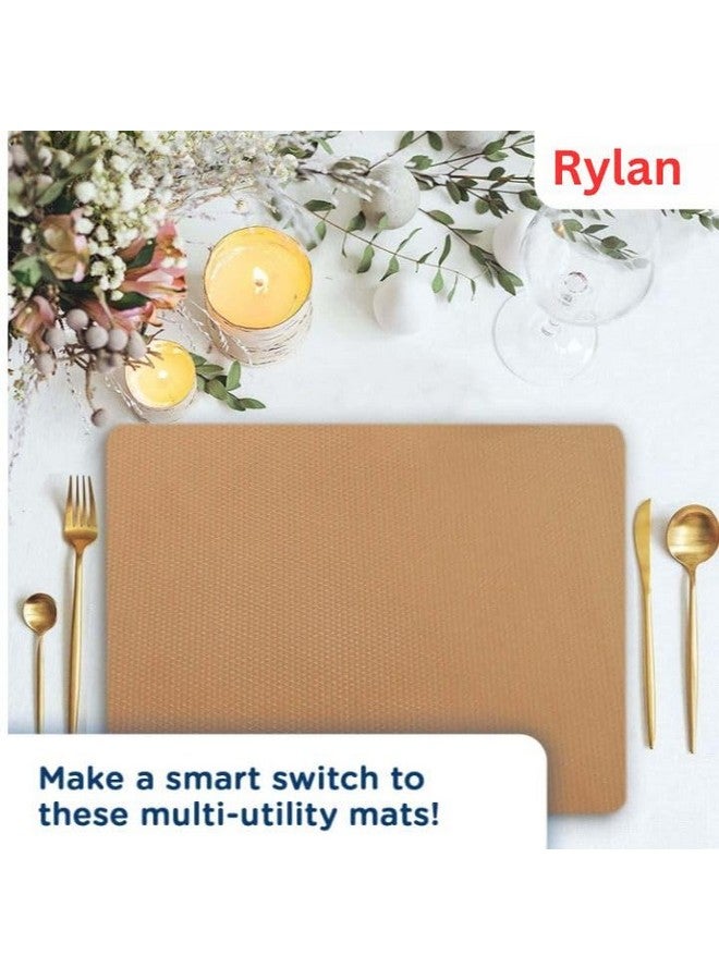 Rylan (45 cm x 5 m) Multipurpose Anti-Slip Mat, Sheet for Fridge, Kitchens, Cupboard, Drawers, Shelf Liner | Super Strong EVA, Water Resistant (Diamond Texture, Beige) - Image 3