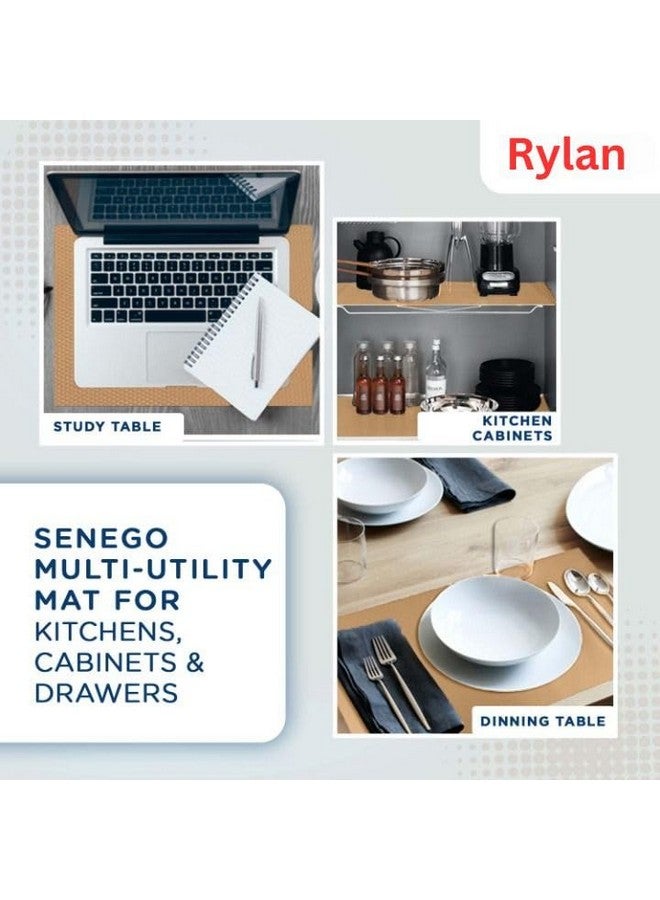 Rylan (45 cm x 5 m) Multipurpose Anti-Slip Mat, Sheet for Fridge, Kitchens, Cupboard, Drawers, Shelf Liner | Super Strong EVA, Water Resistant (Diamond Texture, Beige) - Image 2