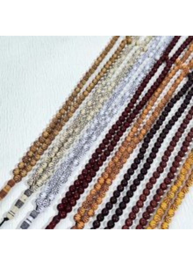 NIBEMINENT 99 Muslim Prayer Beads Dark Brown/8mm  - Image 2