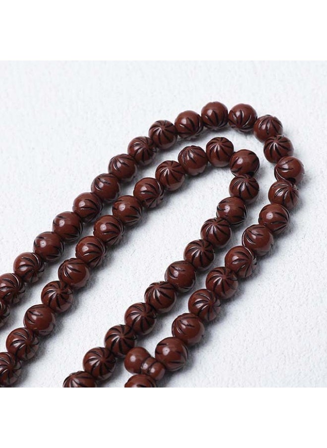 NIBEMINENT 99 Muslim Prayer Beads Dark Brown/8mm  - Image 1