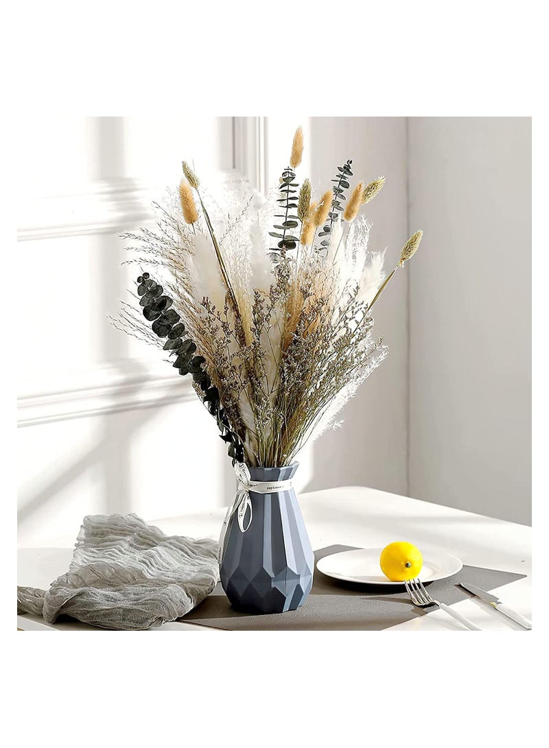 Generic Pampas Grass Dried Plants  Baytion Natural Dried Pampas Bouquets 17" Boho Home Decorative Dried Flowers for Table Vase Flower Arrangement Wedding Party Home Decorations  - Image 1