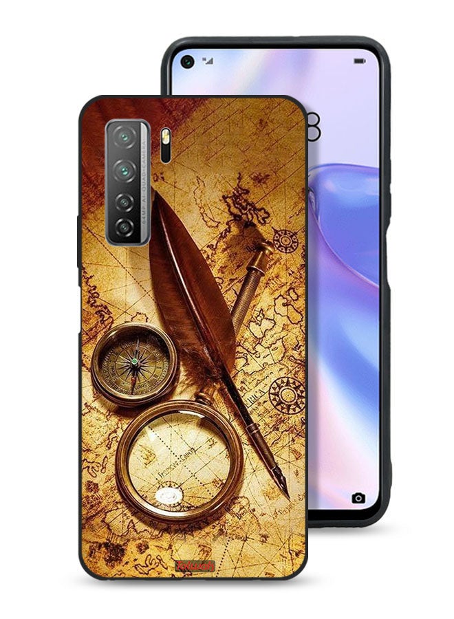 Tolwak Huawei nova 7 SE 5G Protective Case Cover Vintage Compass - Image 1