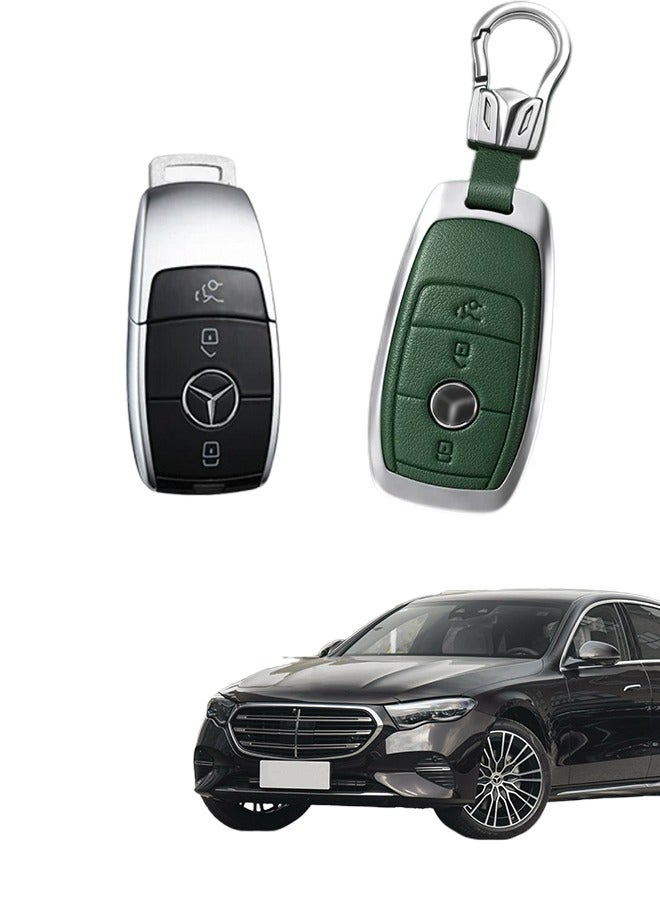 The first layer of cowhide material key cover is suitable for Mercedes-Benz and original car to open the mold, restore the original texture of the key, and the high-quality material is more wear-resistant and fall-proof, goodcar. - Image 1