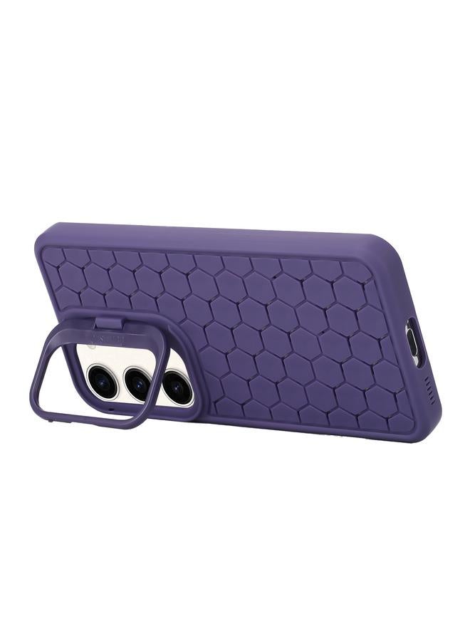 S-TOP Case For Samsung Galaxy A55 5G Honeycomb Radiating Holder TPU Phone Case with Lanyard - Image 3