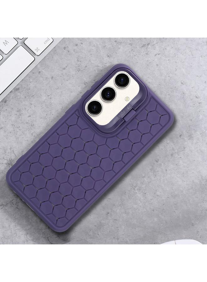 S-TOP Case For Samsung Galaxy A55 5G Honeycomb Radiating Holder TPU Phone Case with Lanyard - Image 2