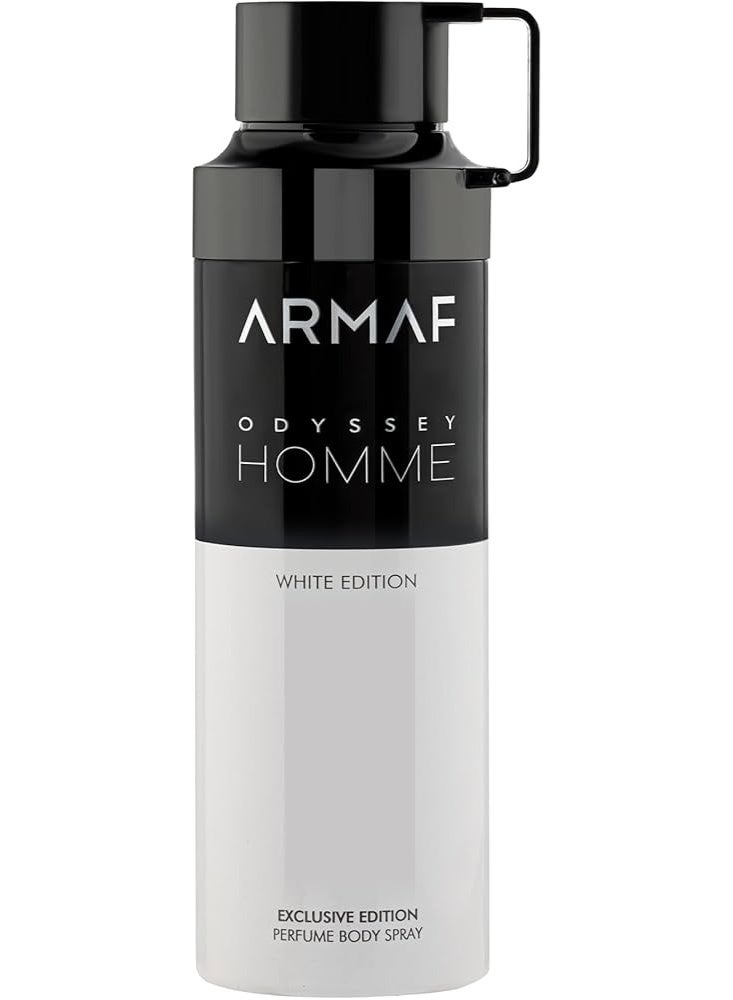Armaf Odyssey Homme White Edition by Armaf for Men Deodorant Perfume Body Spray - 200ml - Image 1