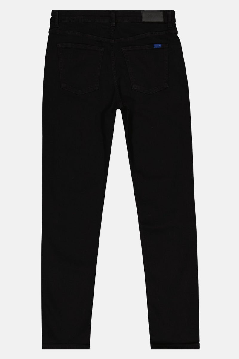 GANT Women Slim Fit Washed Stretchable Jeans, Black - Image 3