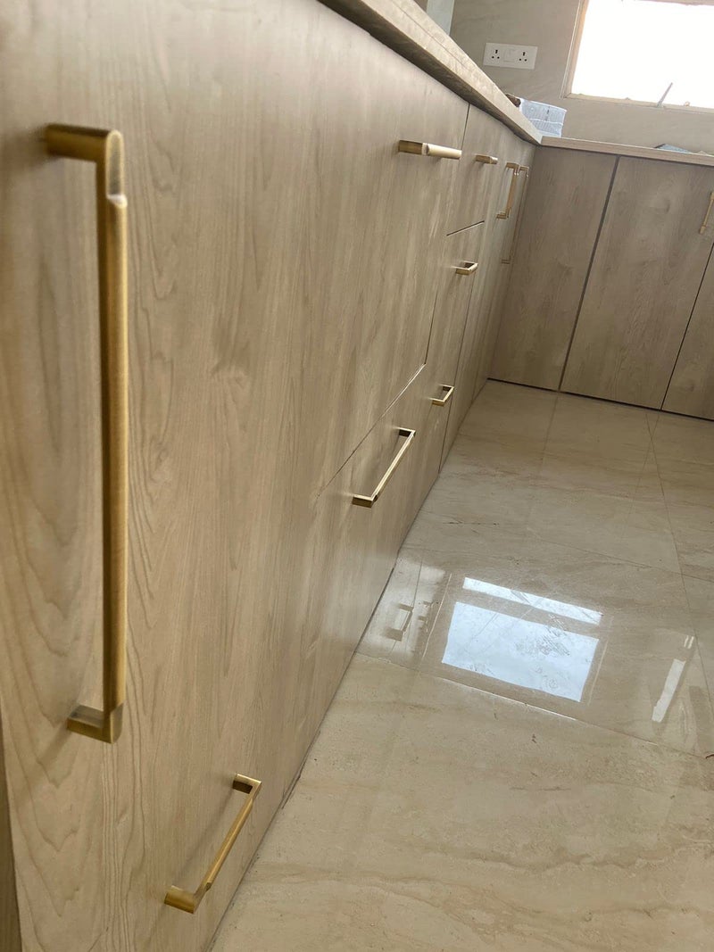 FAST CP35 Brass Antique Stainless Steel Furniture Cabinet Pull Door Handle for Wardrobe Cupboard Dresser Doors and Drawer 2pcs (160mm 8inch) - Image 3