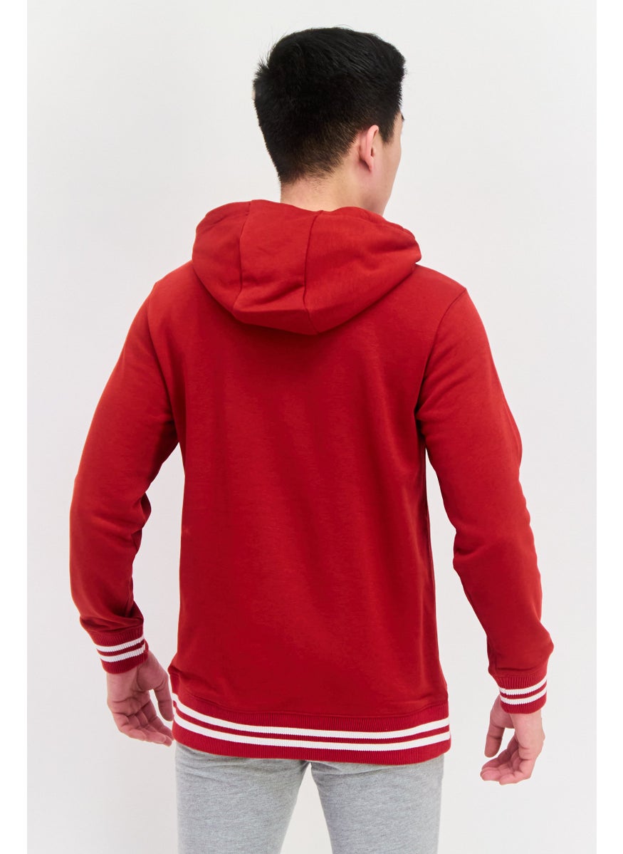 SKECHERS Men Sportswear Fit Long Sleeve Outdoor Sweatshirt, Red  - Image 4