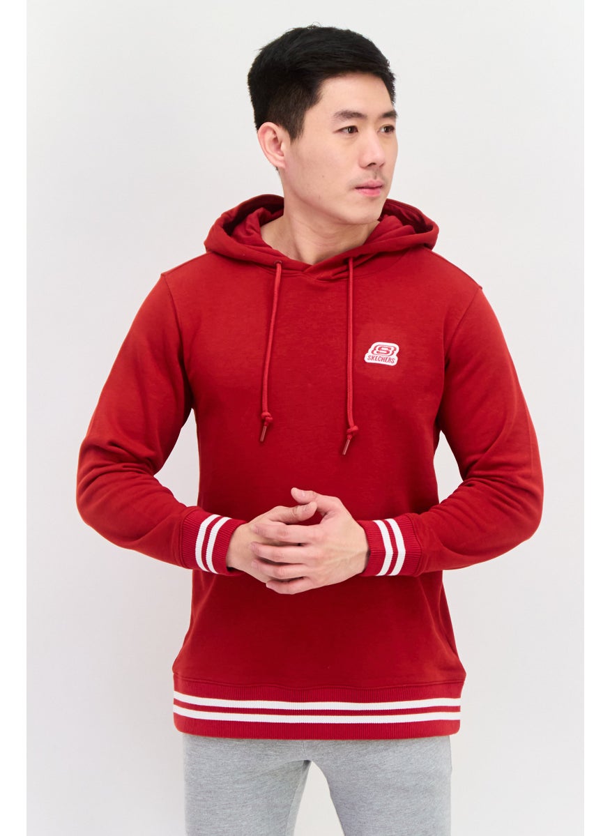SKECHERS Men Sportswear Fit Long Sleeve Outdoor Sweatshirt, Red  - Image 1