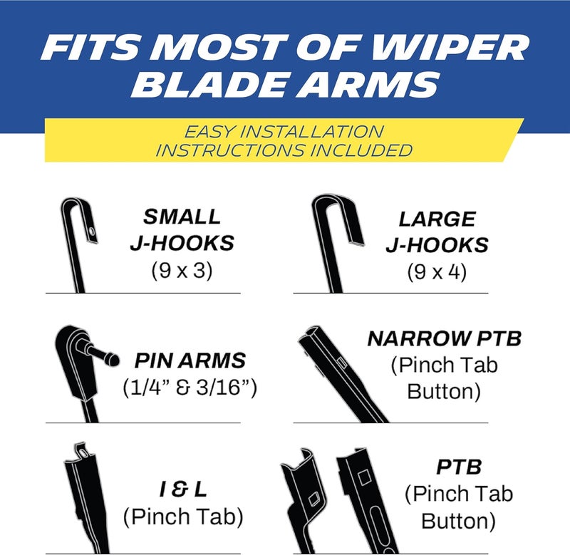 Michelin شفرات المساحات السيليكونية ميشلان برو بلس 28 و 16 بوصة حزمة مزدوجة - Image 5