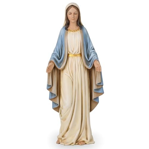 BC BUILDCLASSIC BC Catholic Blessed Virgin Mary Statue, Holy Mother Figure for Altar, Catholic Home Decor, Religious Gifts to Mom，12.5" H, Hand Painted Classical Renaissance Sculpture Masterpiece by Buildclassic - Image 1