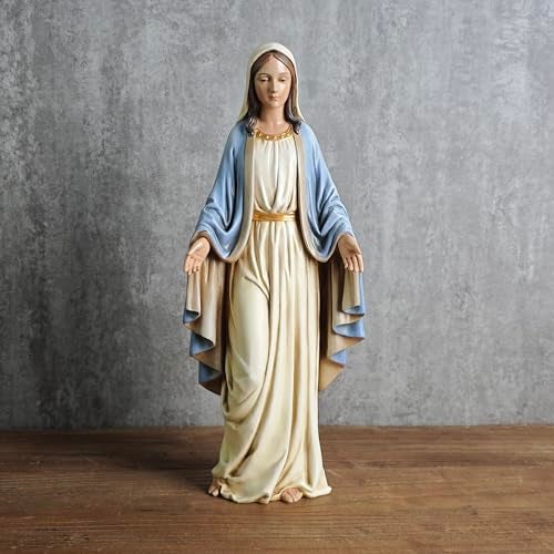 BC BUILDCLASSIC BC Catholic Blessed Virgin Mary Statue, Holy Mother Figure for Altar, Catholic Home Decor, Religious Gifts to Mom，12.5" H, Hand Painted Classical Renaissance Sculpture Masterpiece by Buildclassic - Image 2