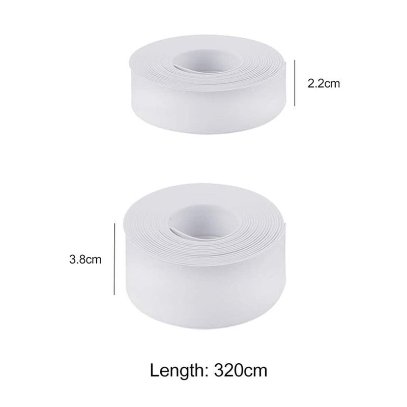 NAIDEV NAIDEV 2 Rolls Tape Caulk Strip 15 Inch 087 Inch Wide PE Waterproof SelfAdhesive Tape for Bathtub Bathroom Shower Toilet Kitchen and Wall Sealing Protector grey - Image 5