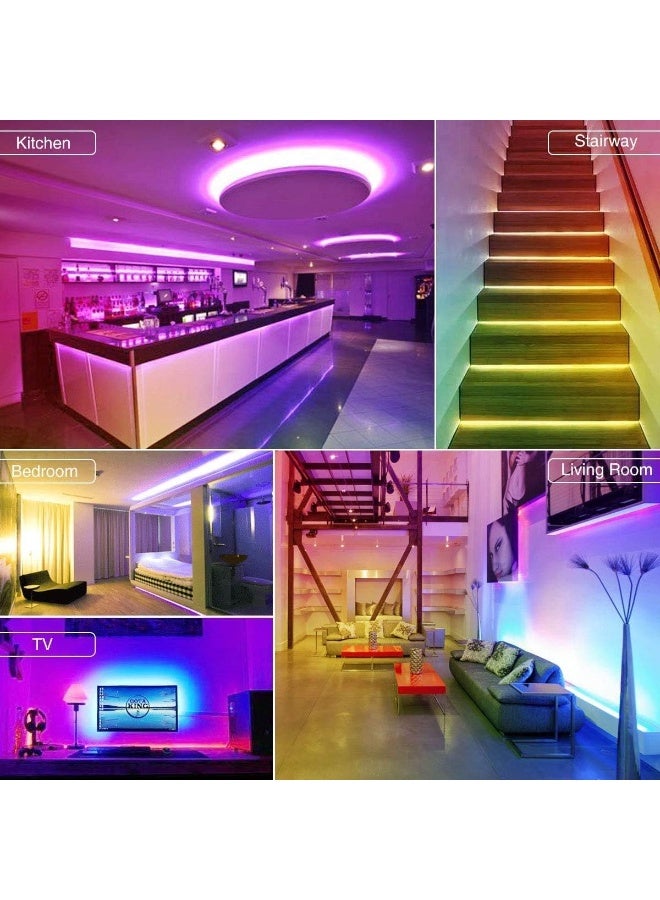 MUNTAQI LED Strip Lights 2M with Remote Control – Multicolor RGB Light Strip with USB Cable, 16 Colors & 4 Modes, Flexible LED Tape for TV, Bedroom, Party, Home Decor, Mood Lighting - Image 5