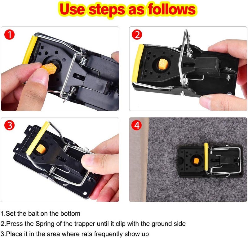 SEEPIS Mouse Traps, Mouse Traps Indoor for Home Quick Effectively, Reusable Mice Trap for House Indoor Outdoor Kill Safe for Family and Pet 12 Packs - Image 3