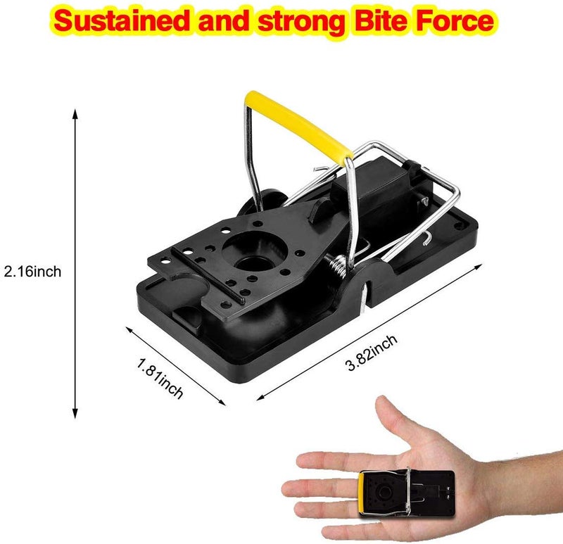 SEEPIS Mouse Traps, Mouse Traps Indoor for Home Quick Effectively, Reusable Mice Trap for House Indoor Outdoor Kill Safe for Family and Pet 12 Packs - Image 2