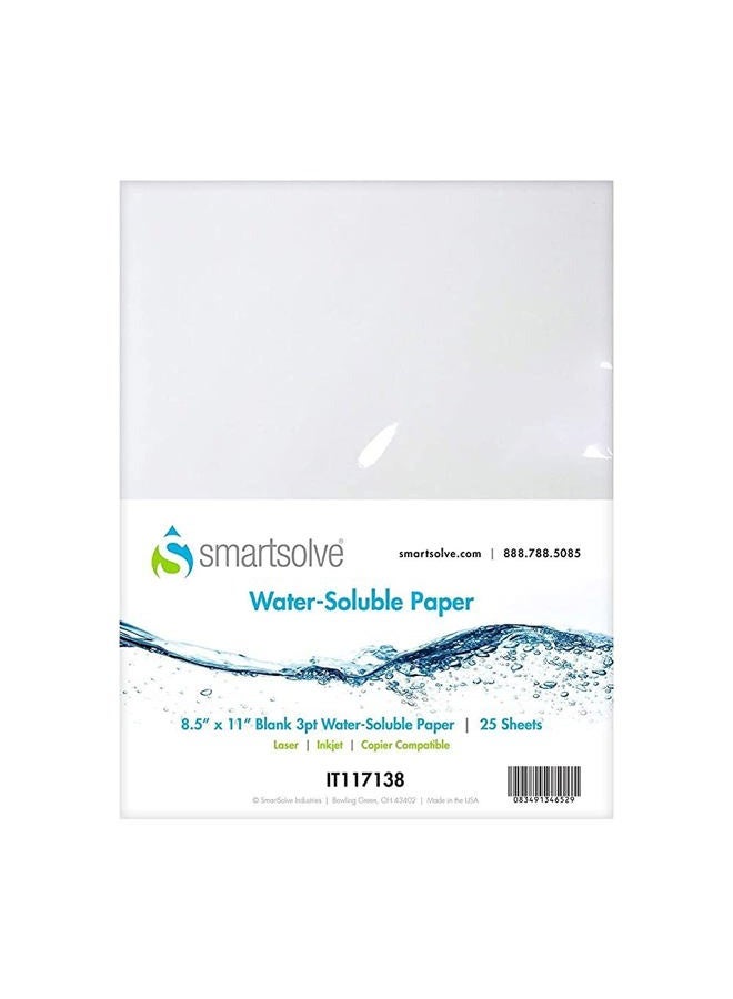 SmartSolve IT117138 8.5" x 11" Dissolving Paper (Pack of 25) - Image 1