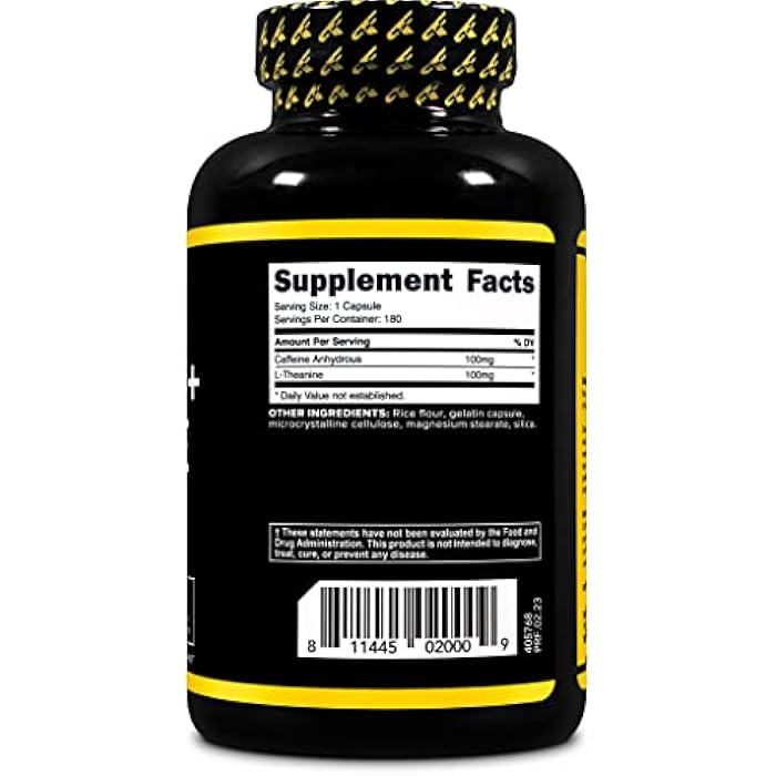 Primaforce Caffeine with L-Theanine, 100mg of Each, 180 Capsules, 180 Servings - Non-GMO, Soy Free, and Gluten Free - Image 4
