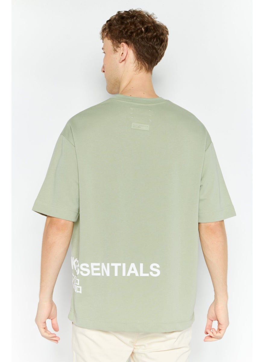 Men Crew Neck Short Sleeves Brand Logo T-Shirt, Sage Green - pzsku/ZE3D6E666CE1B6806B26EZ/45/_/1734358548/2327a930-56e2-41f0-baae-47b18ff6ee9e