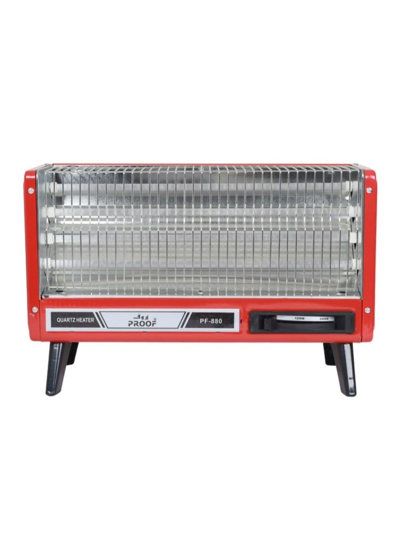 PROOF - Bundle 2 2400W Electric Heaters Quartz Radiant Heater with Safety Switch on Side 4 Front Candles - Image 1
