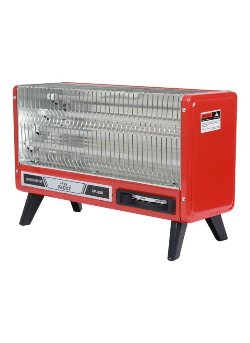 PROOF - Bundle 2 2400W Electric Heaters Quartz Radiant Heater with Safety Switch on Side 4 Front Candles - Image 1