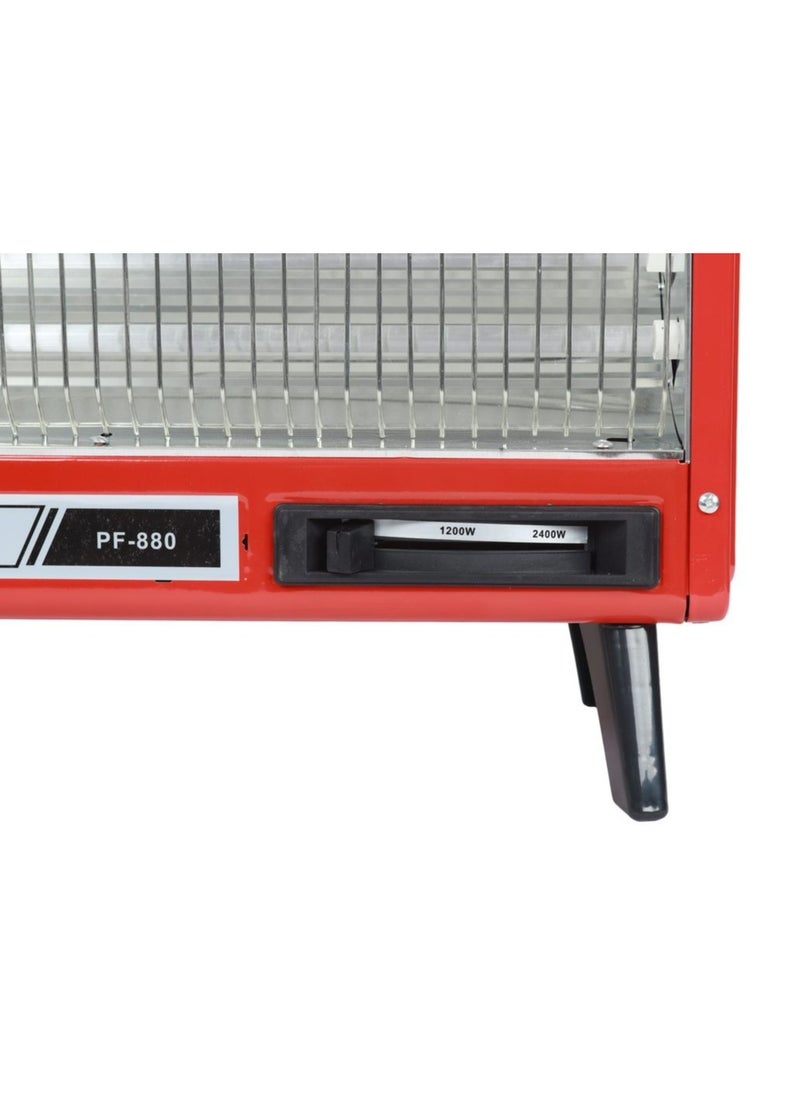 PROOF - Bundle 2 2400W Electric Heaters Quartz Radiant Heater with Safety Switch on Side 4 Front Candles - Image 1