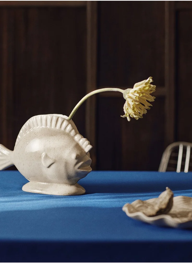 اتش اند ام Fish-Shaped Stoneware Vase