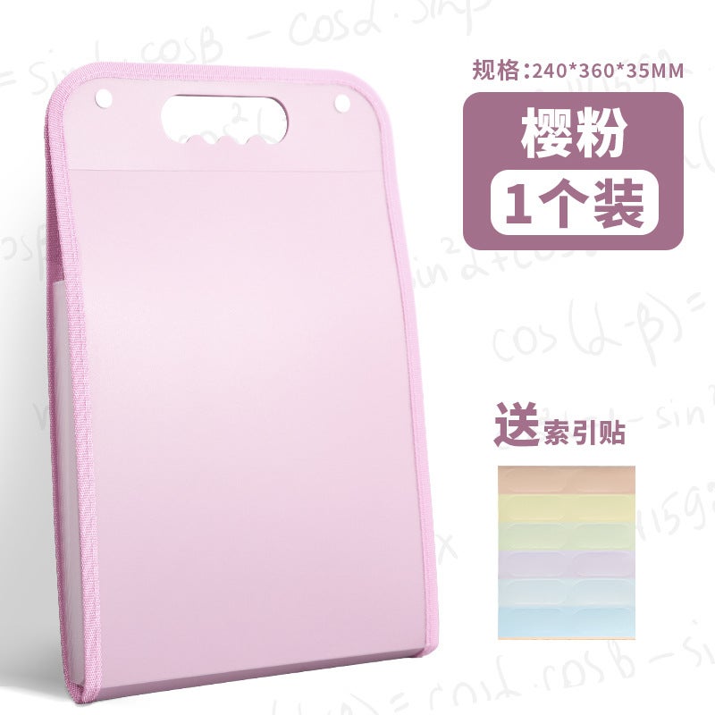 Wen Gu 13 Into The Vertical Portable Organ Folder Student Multi-Layer Test Paper Storage Bag Classification Organ Folder - Image 1