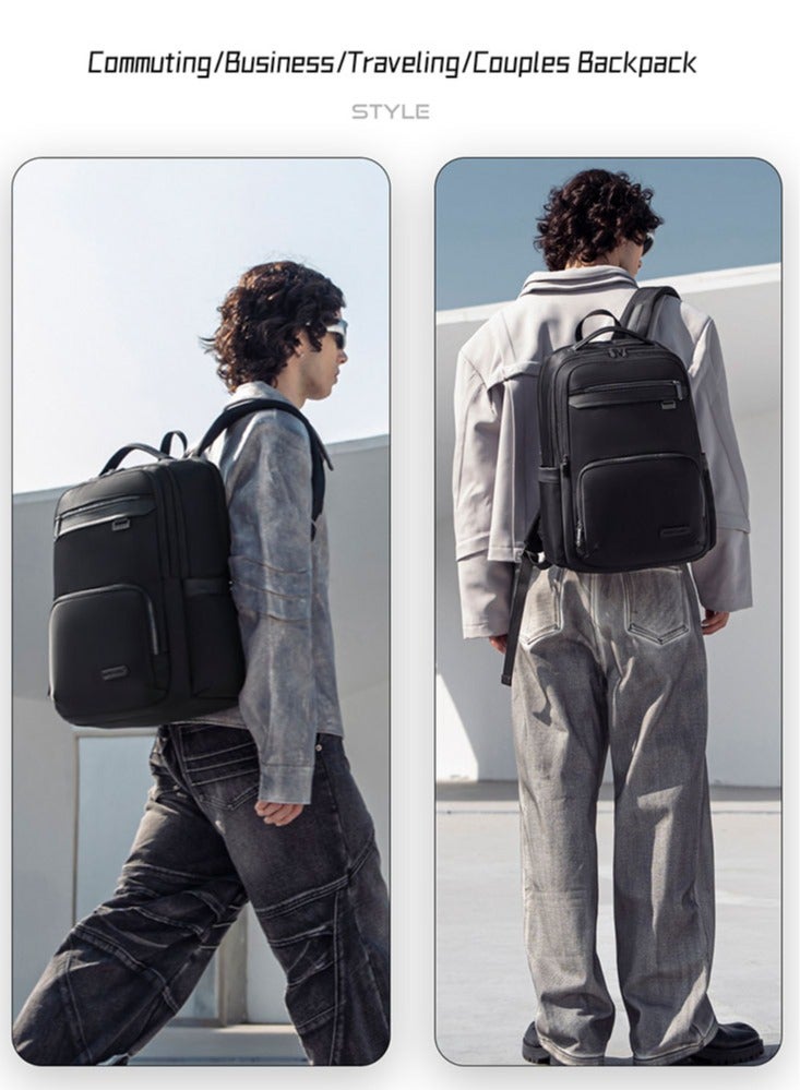 ARCTIC HUNTER Professional Business Travel Backpack, Durable College Laptop Backpack with Laptop and Tablet Compartment for Men, Black - Image 2