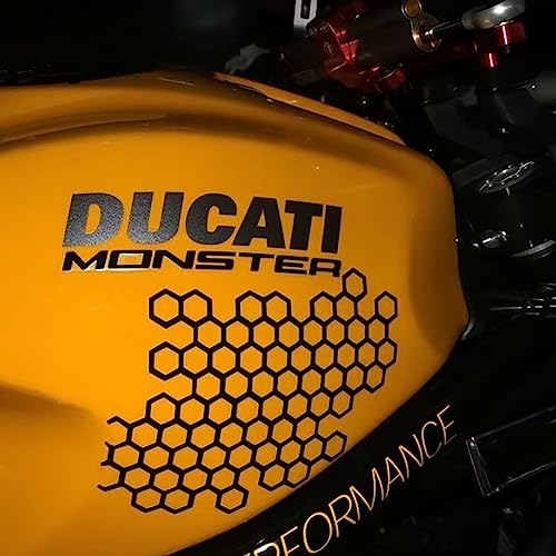 JSCARLIFE Car Hood Sticker, Self-Adhesive Vinyl Graphics Decals for Car/Truck, Universal Car Hood Body Side Rear Window Stickers (Honeycomb Pattern-Black) - Image 3