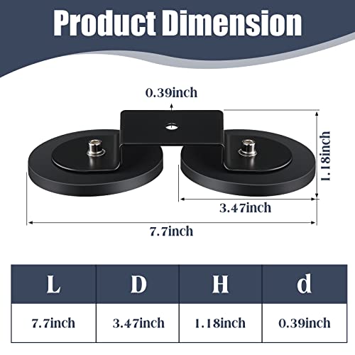 Shimeyao 2 Pcs Magnetic Base Light Bar Mounts Magnetic LED Light Bar Work Universal Magnet Mount Holder with Rubber Pad for SUV Off Road Truck Lamp Fog - Image 3