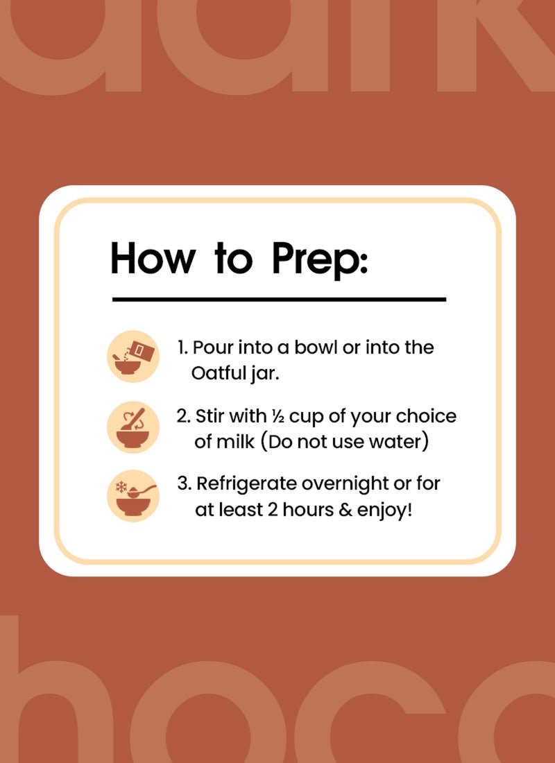 Oatful Dark Chocolate Protein Overnight Oats Mix 85g - Image 3