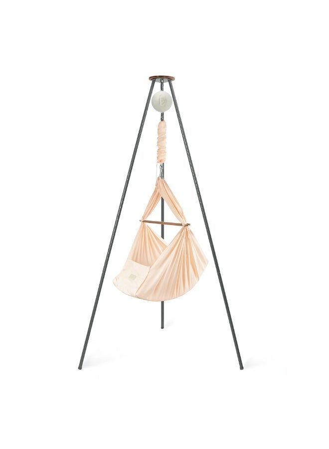 Moonboon Classic Baby Sleep Bundle - Organic Sleep System Hammock | Includes Bluetooth Motor & Tripod Stand | Danish Design for Better Baby Sleep (Rose Cloud, Grey Tripod) - Image 1