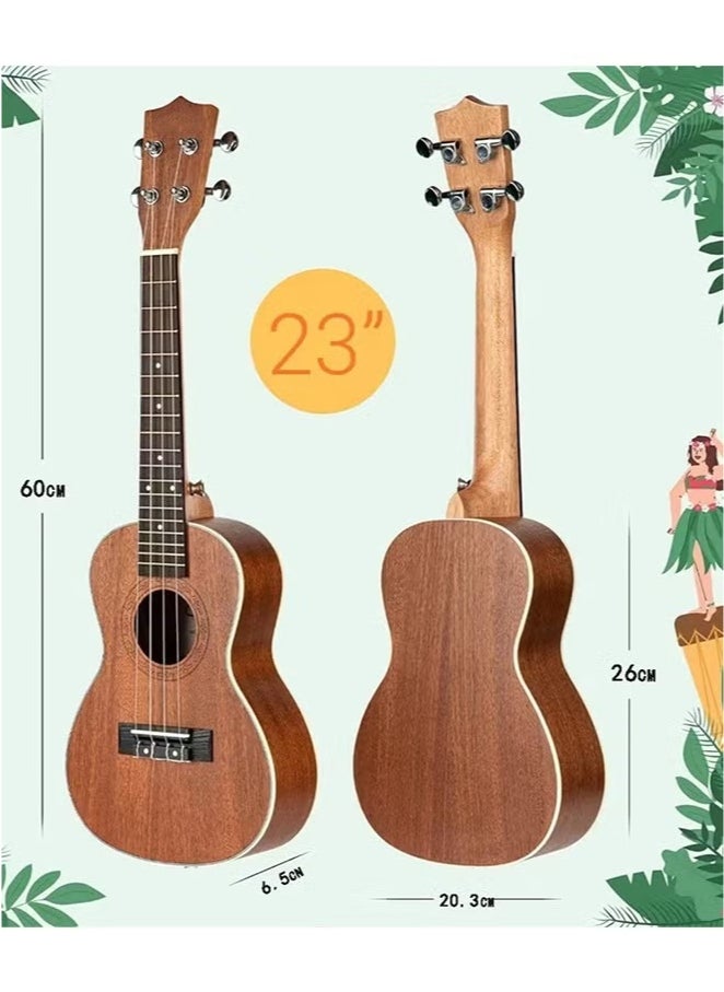FLYHSO 23-Inch Acoustic Soprano Ukulele – Lightweight & Stylish Design for Kids and Beginners  - Image 2