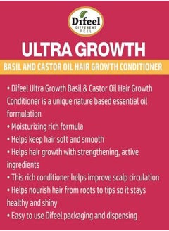 difeel Ultra Growth Basil & Castor Oil Pro Growth Conditioner 338 Oz  - Image 2