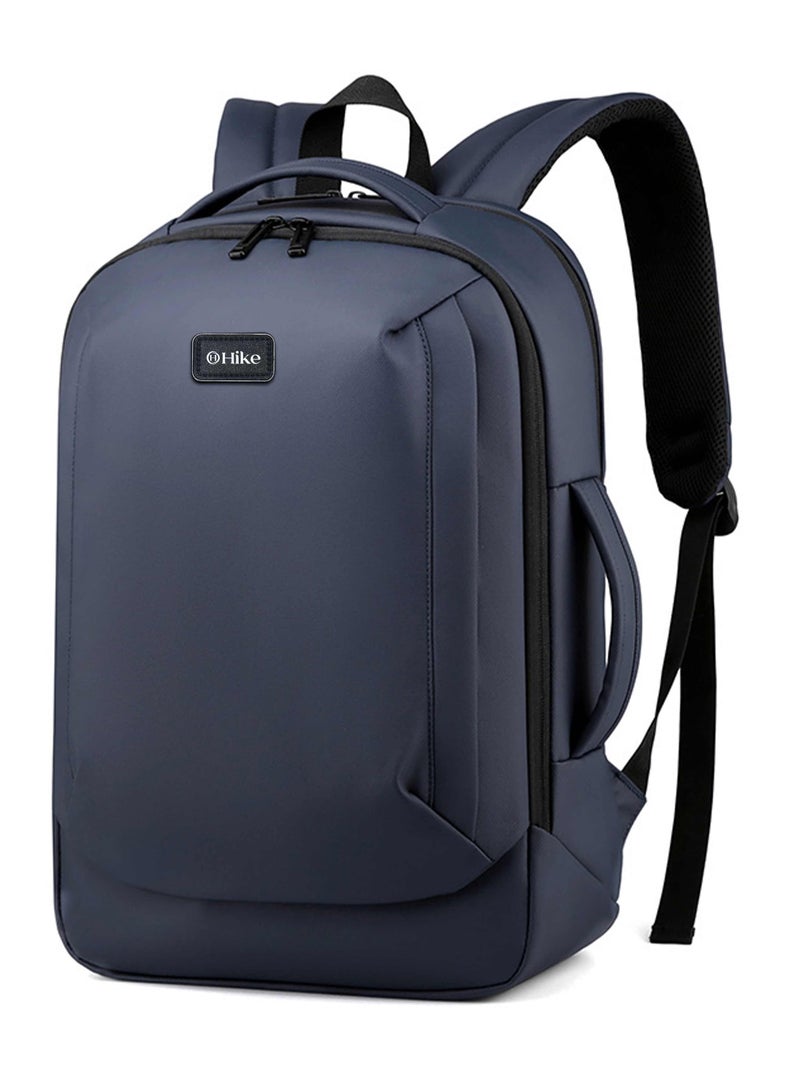 هايك Durable Polyester Backpack Water Resistant Two Way Loader 17-inch Daypack with Built in USB Port for Men and Women, HK2104- Blue - Image 1