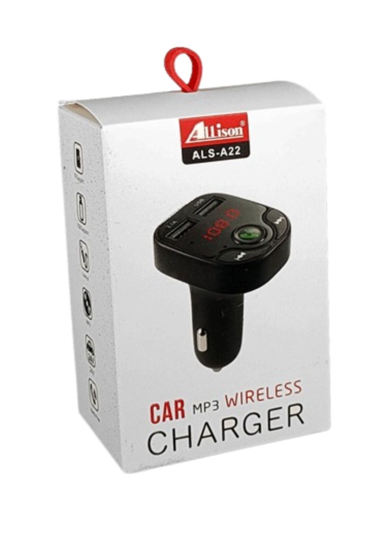 Allison Allison ALS-A22 New Arrival Bluetooth MP3 Car Charger with Call/Bluetooth/FM/TF/Music  - Image 2