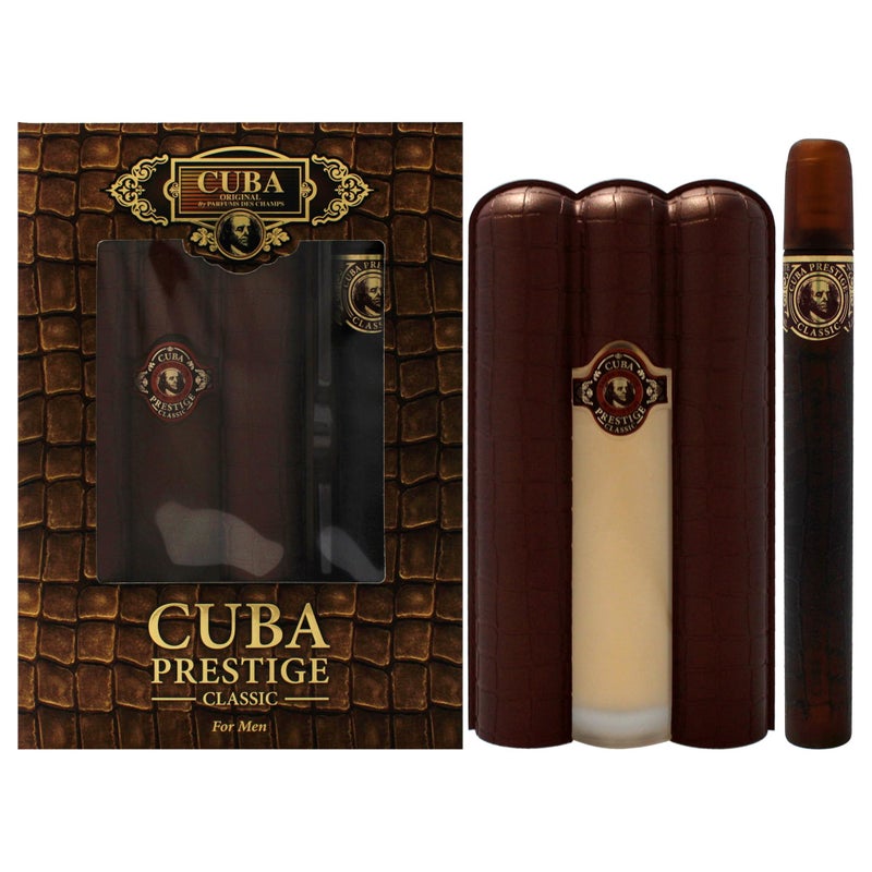 Cuba كوبا بريستيج كلاسيك من كوبا للرجال - مجموعة هدايا من 2 قطعة 3.4 أونصة بخاخ EDT، 1.17 أونصة بخاخ EDT - Image 1
