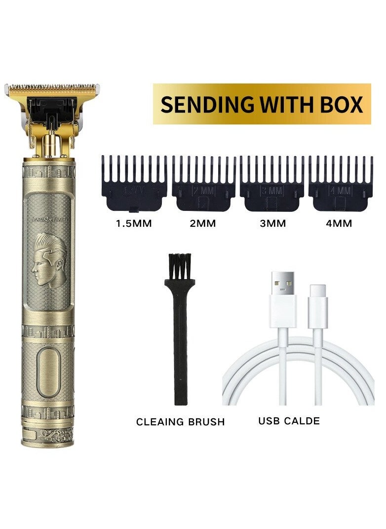 JIHAM - Rechargeable Electric Shaver Retro Engraving  Hair Clipper - Image 1